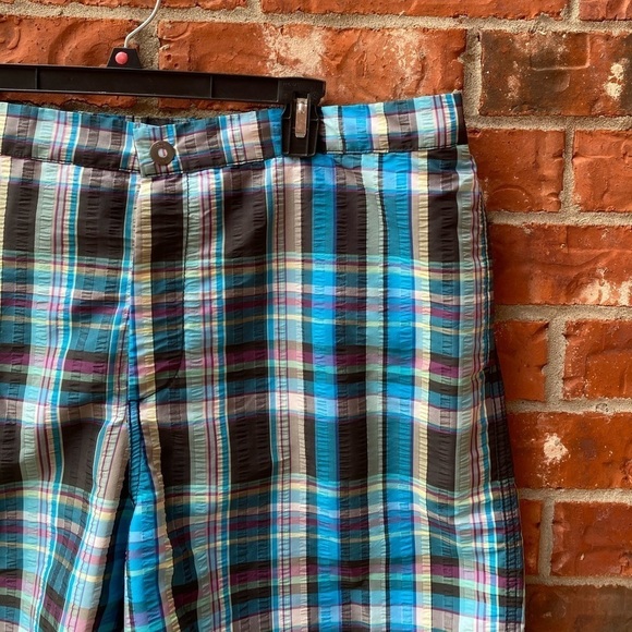 Tommy Bahama Relax Mens XL Blue Plaid Swim Trunks Board Shorts Net - Picture 2 of 9